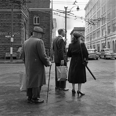 A photograph by Vivian Maier from her visit to Calgary in the 1950s